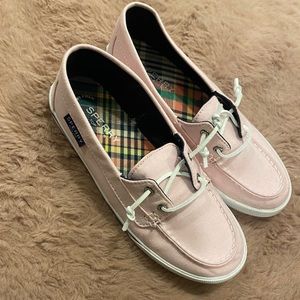 Pink Sperry shoes